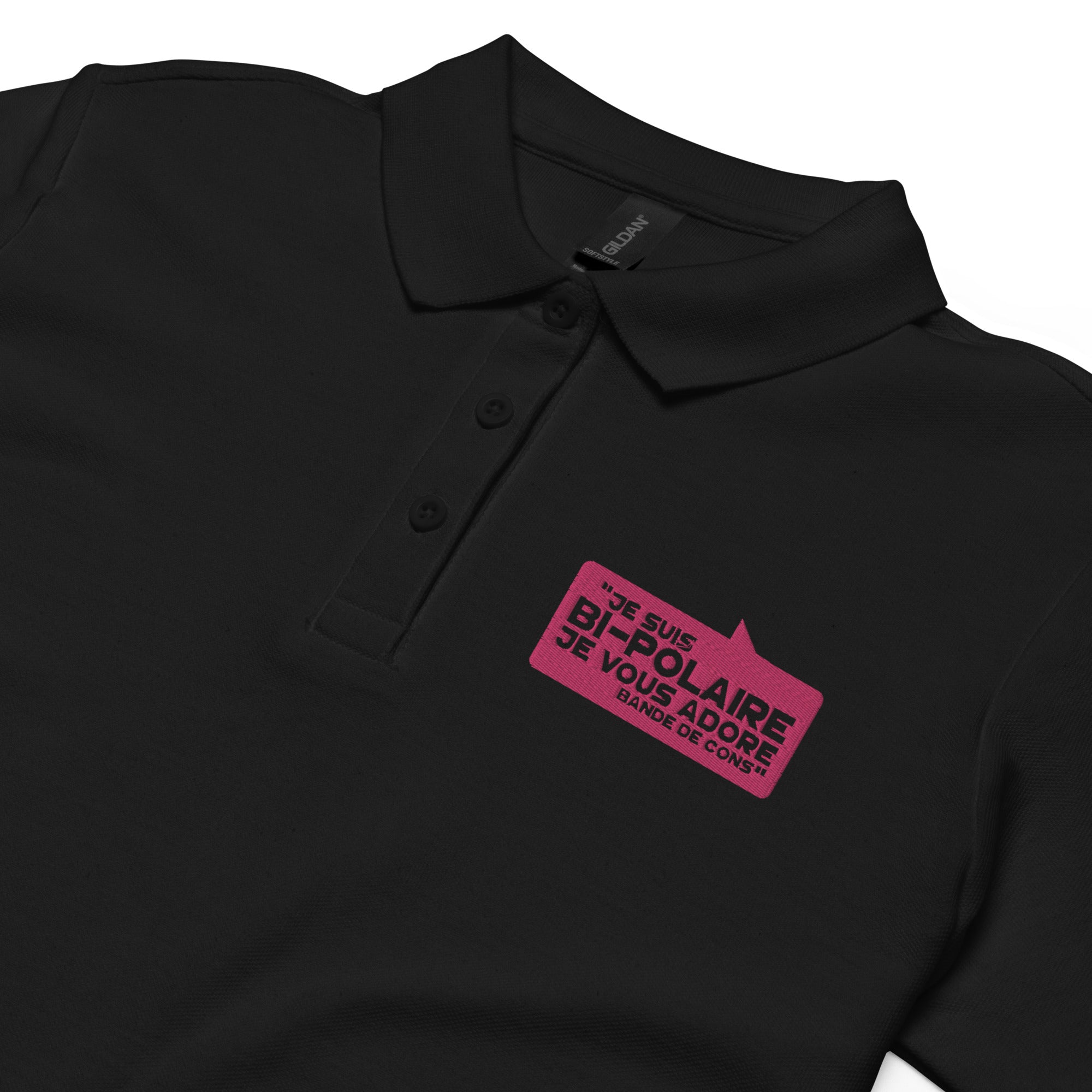 Je suis bipolaire - Polo piqué femme - Brodé