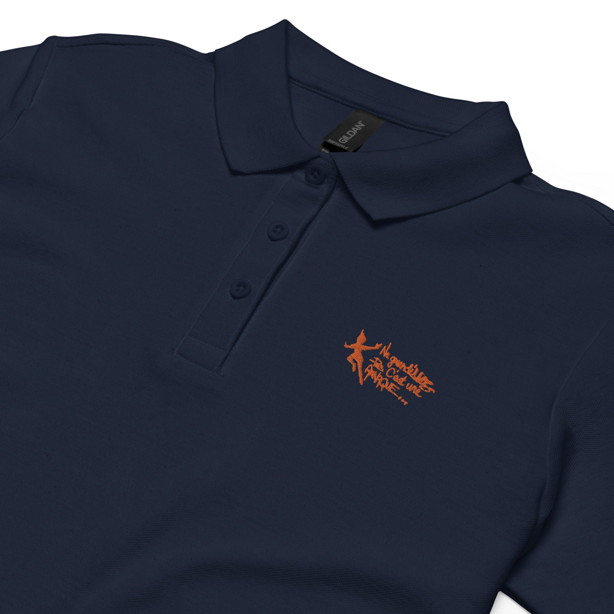 Ne grandissez pas - Polo piqué femme - Brodé