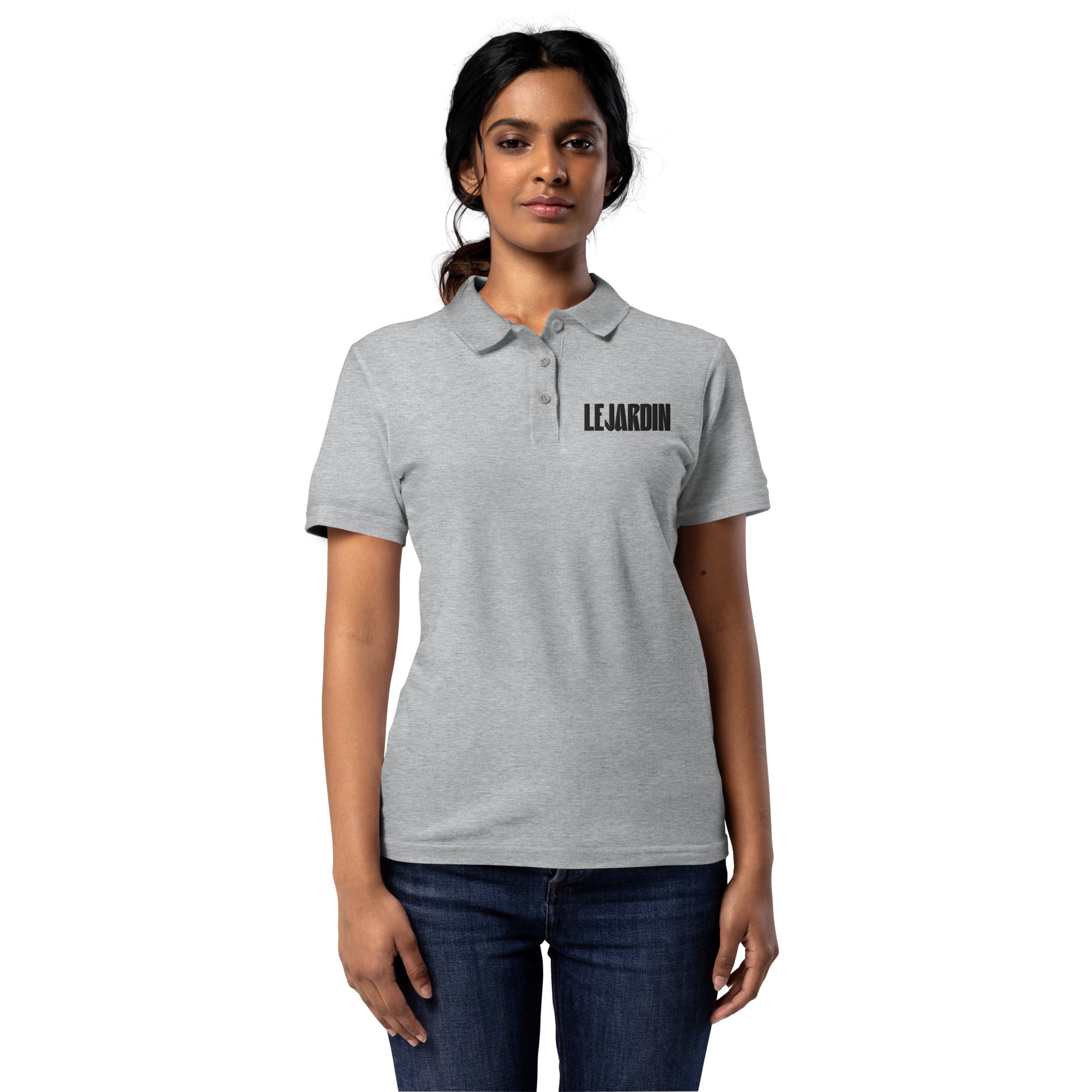 Le jardin - Polo piqué femme - Brodé