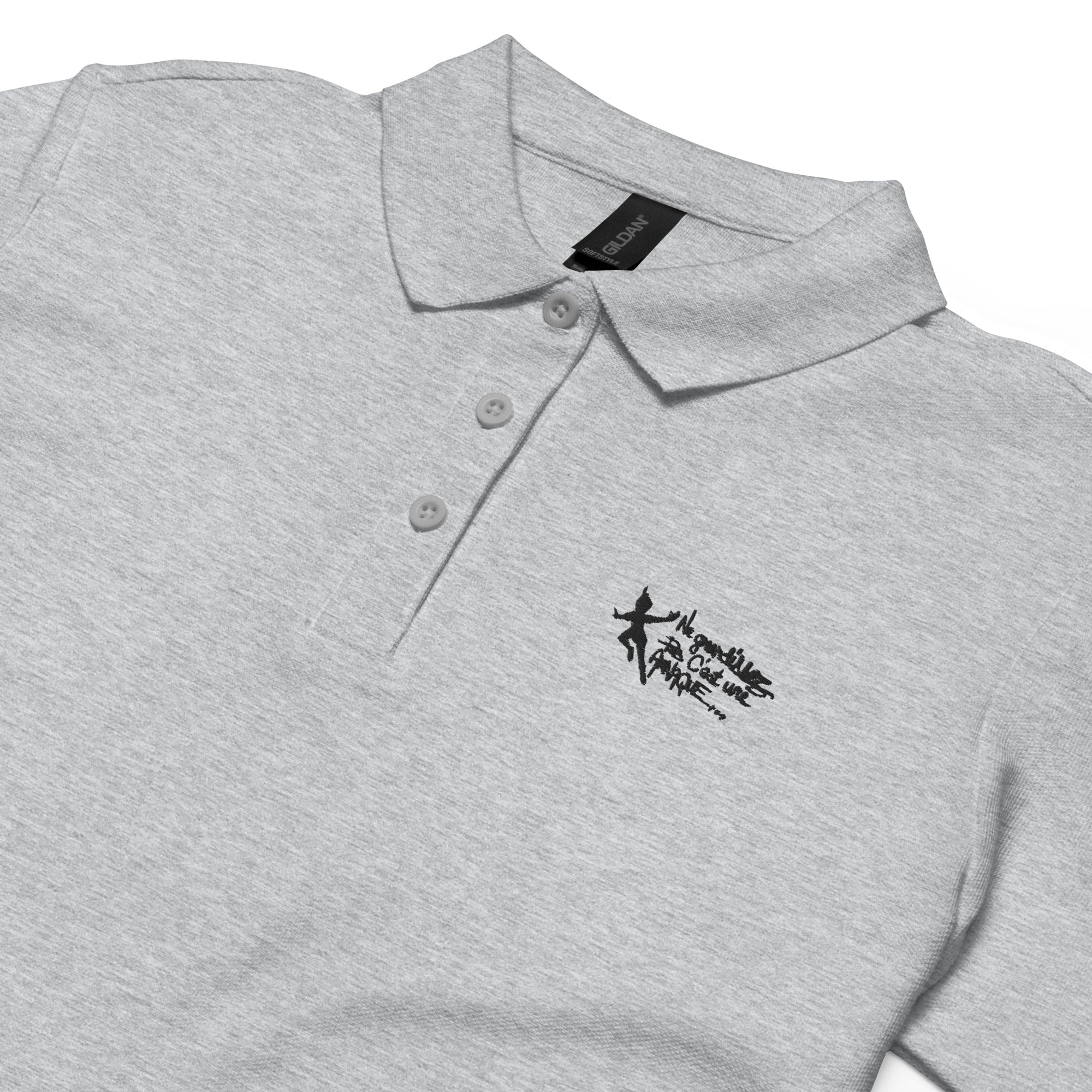 Ne grandissez pas - Polo piqué femme - Brodé