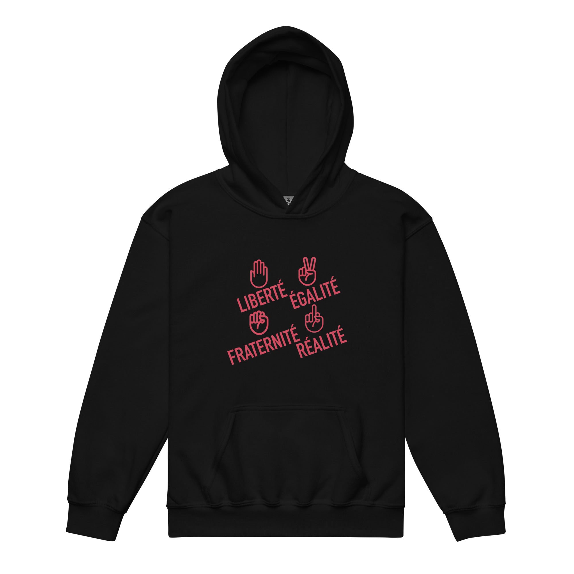 Liberté égalité fraternité réalité - Sweat à capuche épais pour les jeunes