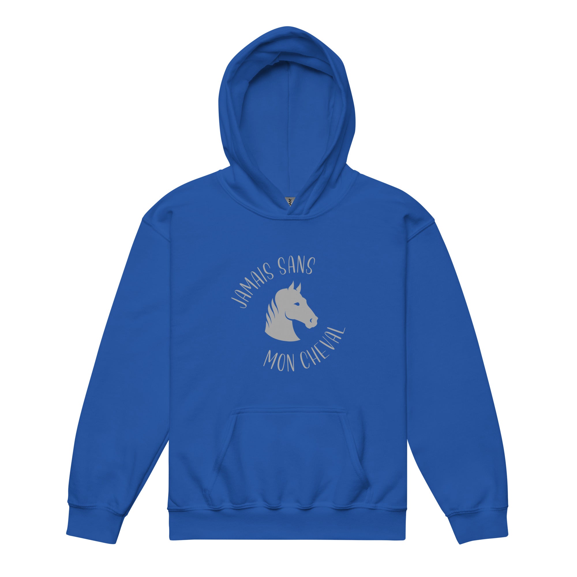 Jamais sans mon cheval - Sweat à capuche épais pour les jeunes