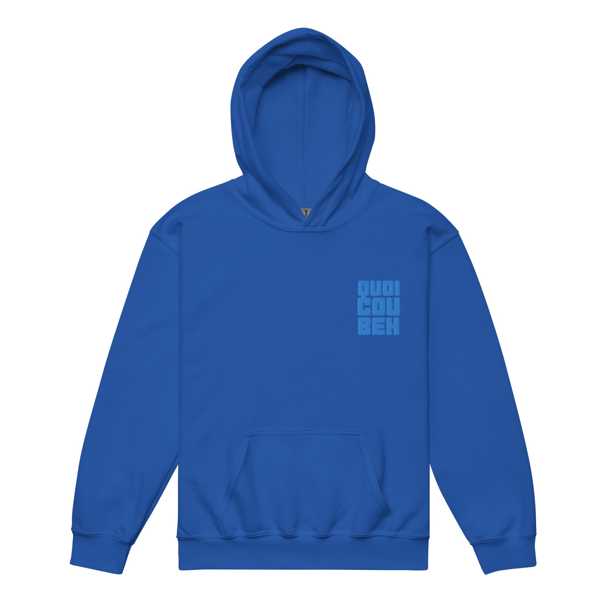 Quoicoubeh - Sweat à capuche épais Enfant - Brodé