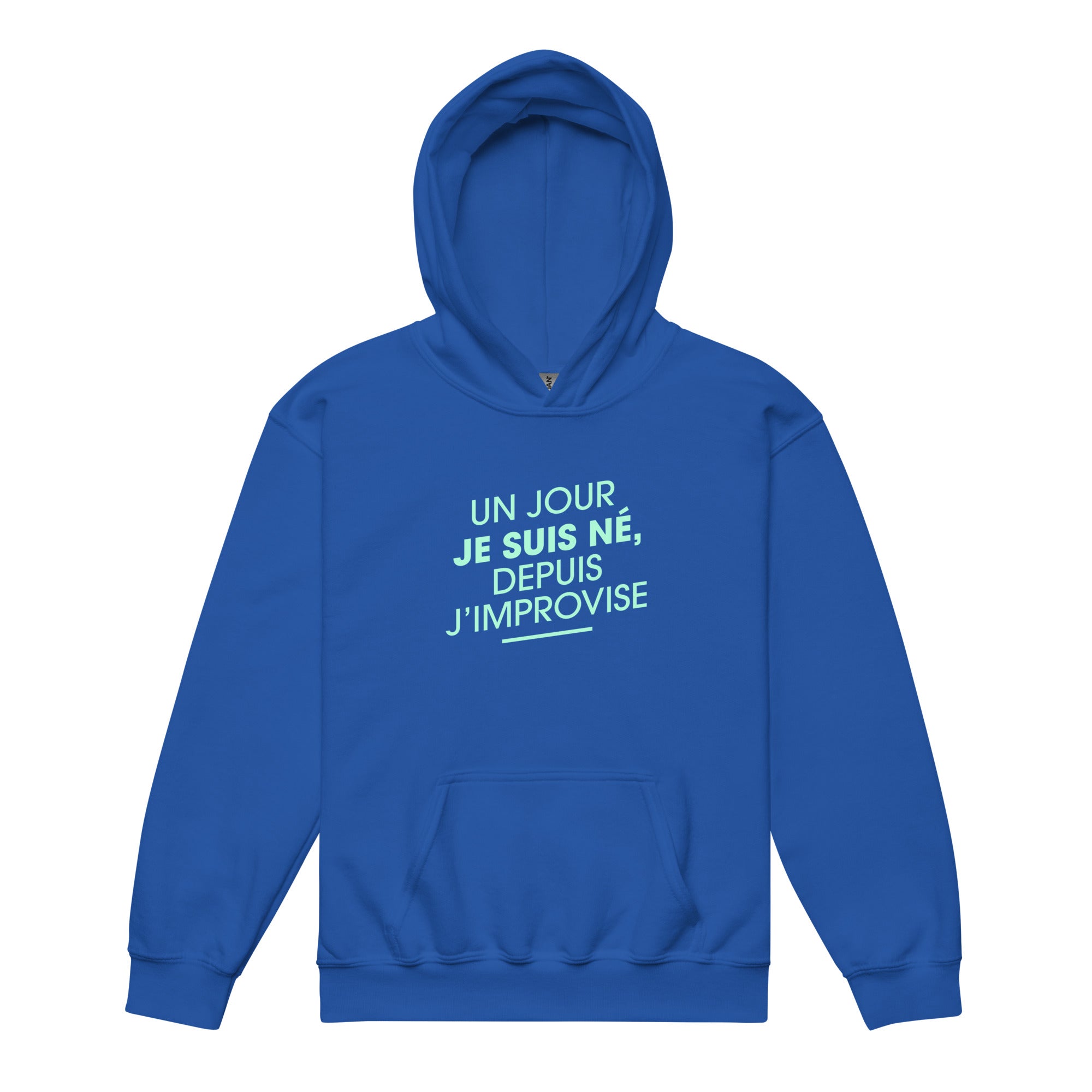 Un jour je suis né - Sweat à capuche épais pour les jeunes