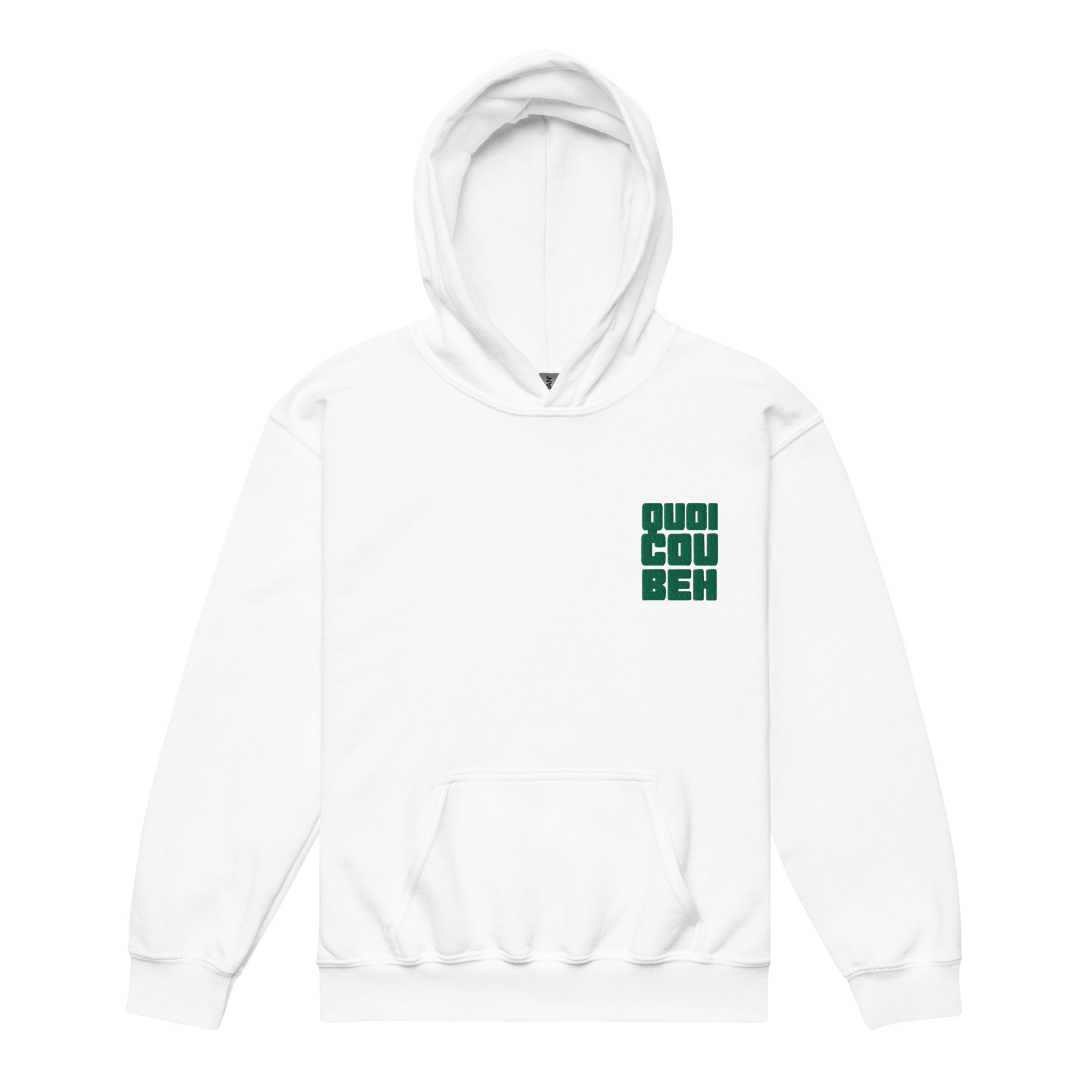Quoicoubeh - Sweat à capuche épais Enfant - Brodé