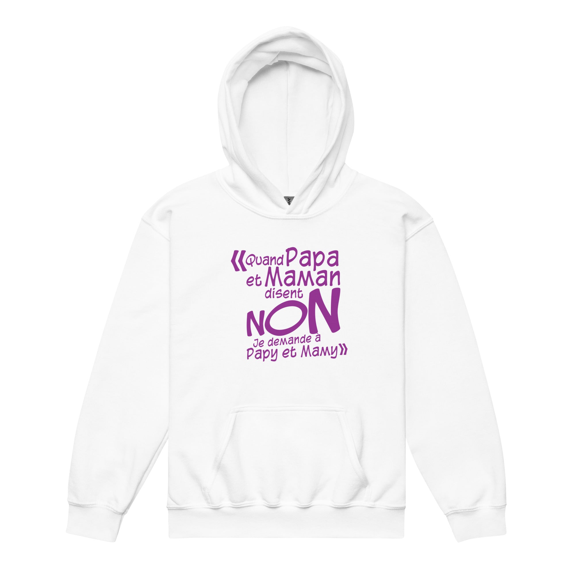 Je demande à papy et à mamy - Sweat à capuche épais pour les jeunes