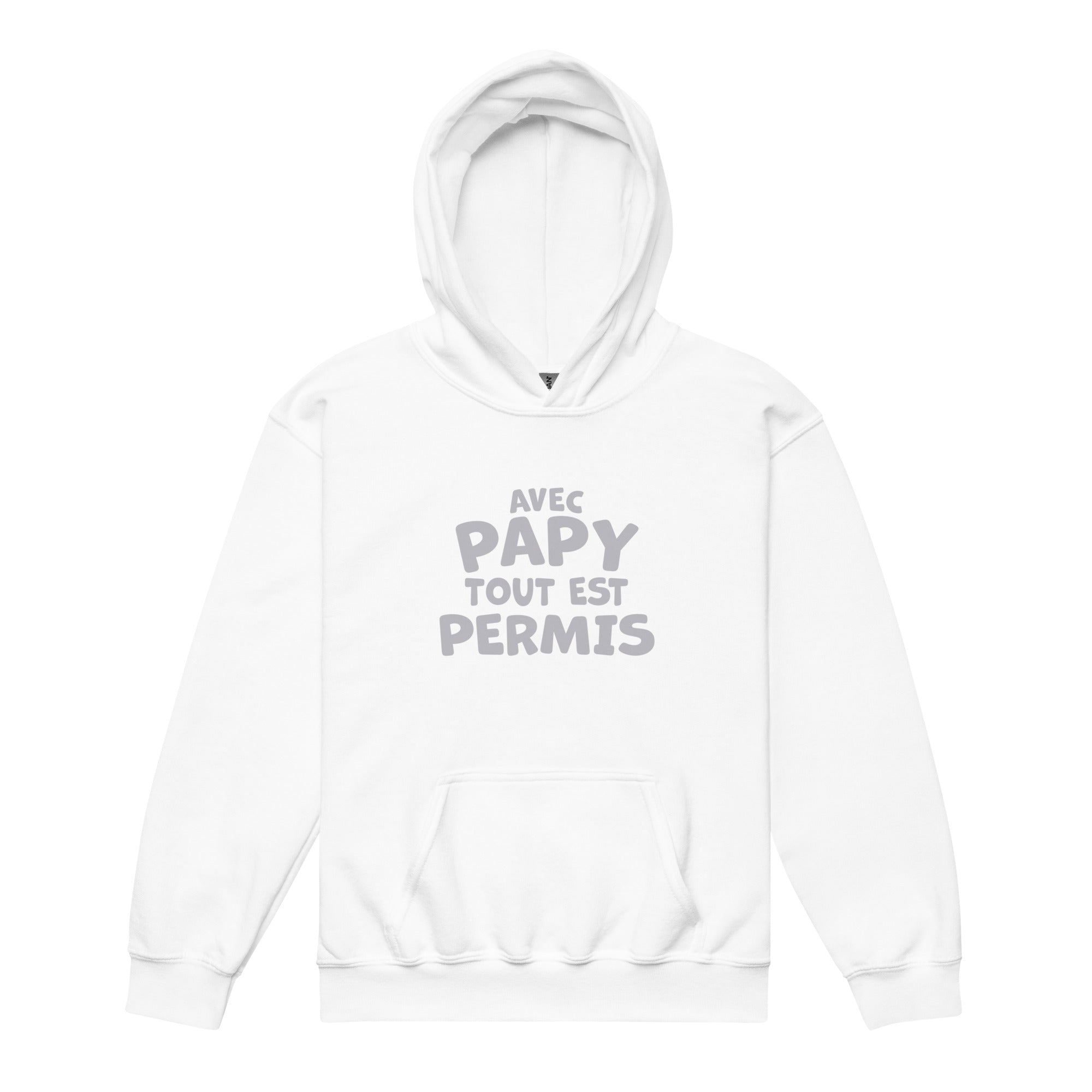 Avec papy tout est permis - Sweat à capuche épais pour les jeunes