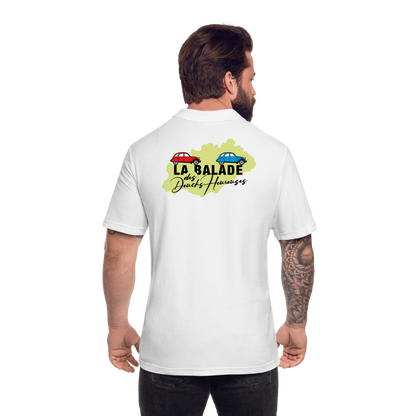 La Balade des Deuchs Heureuses - Polo Homme - Coeur et Dos - blanc