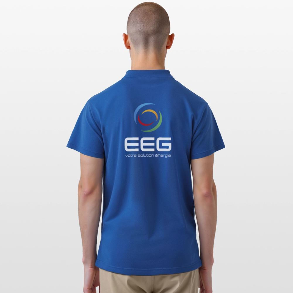 EEG - Polo Homme - Coeur et Dos - bleu royal