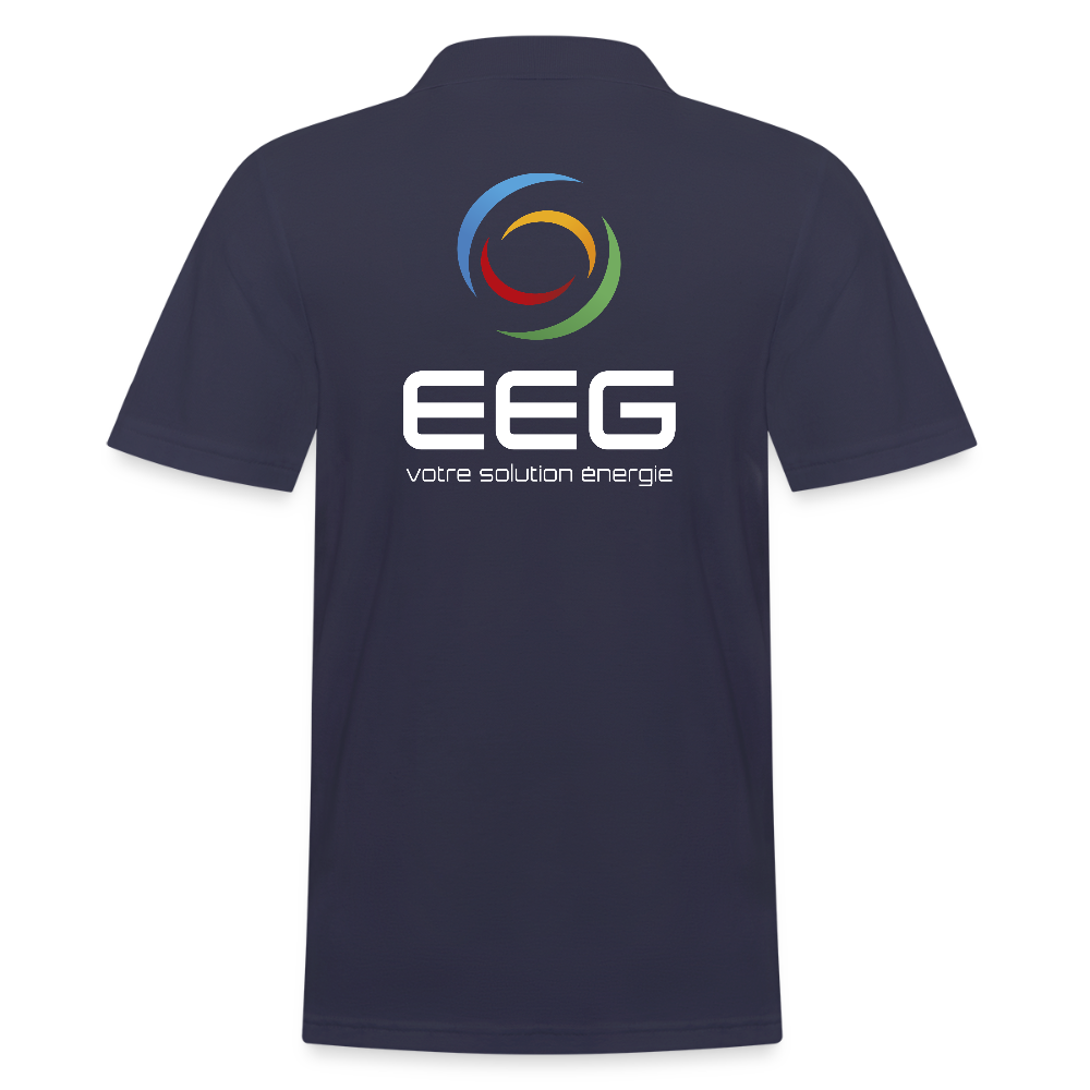 EEG - Polo Homme - Coeur et Dos - bleu marine