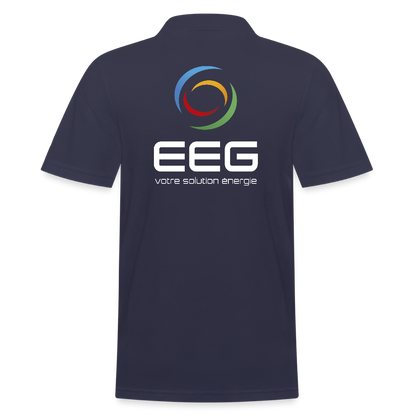 EEG - Polo Homme - Coeur et Dos - bleu marine