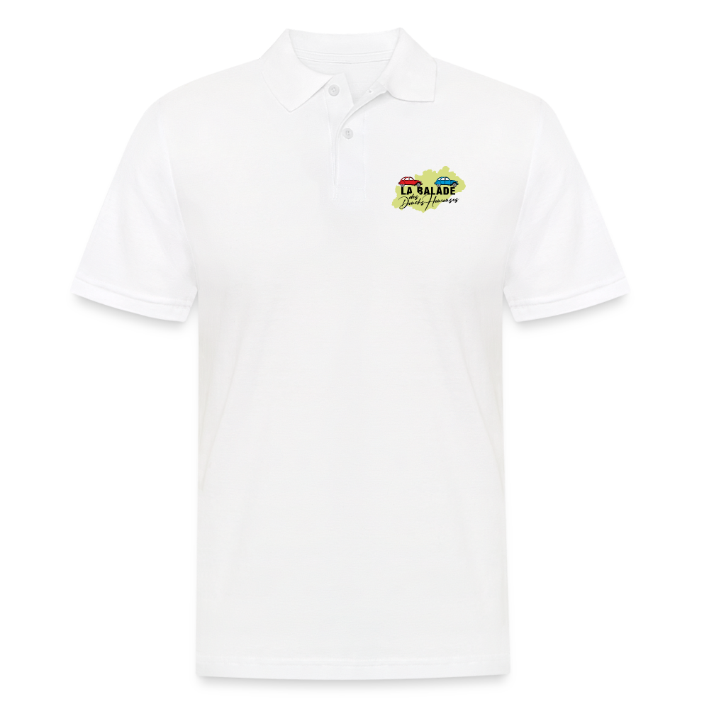 La Balade des Deuchs Heureuses - Polo Homme - Coeur et Dos - blanc