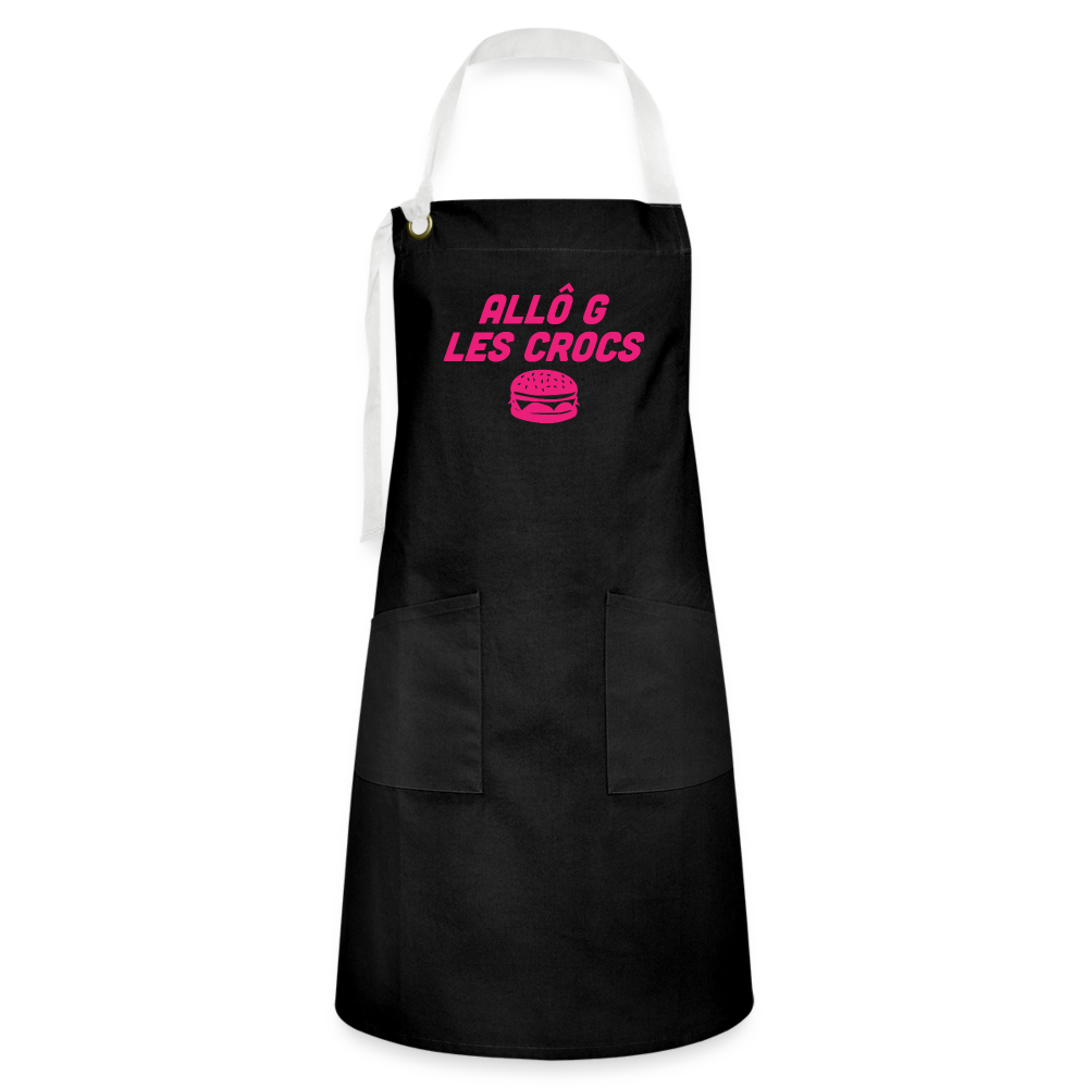Allo G les crocs - Tablier contrasté - noir/blanc