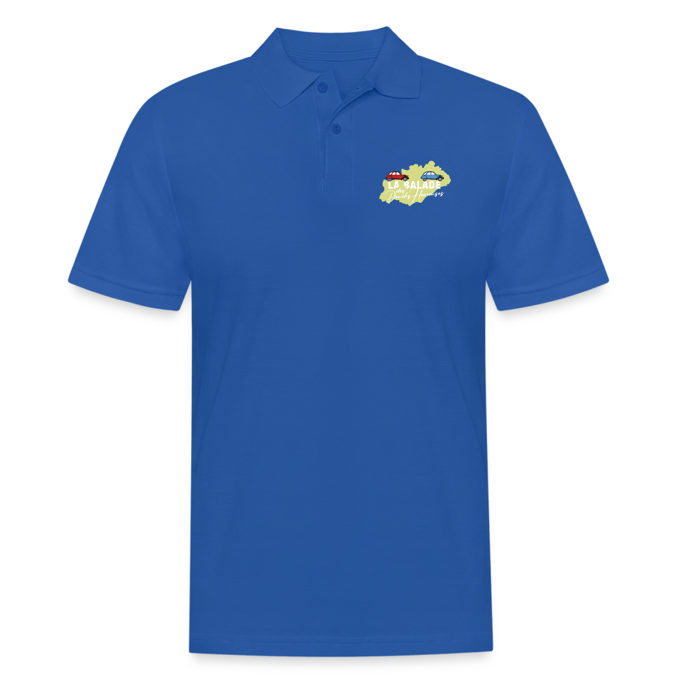 La Balade des Deuchs Heureuses - Polo Foncé Homme - Coeur et Dos - bleu royal