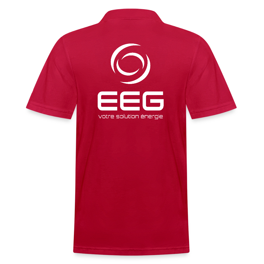 EEG - Polo Homme - Coeur et Dos - cherry red