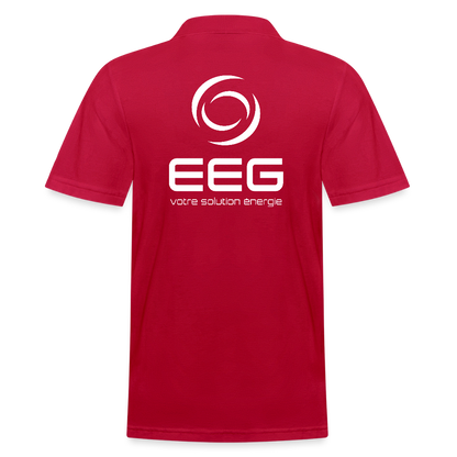 EEG - Polo Homme - Coeur et Dos - cherry red