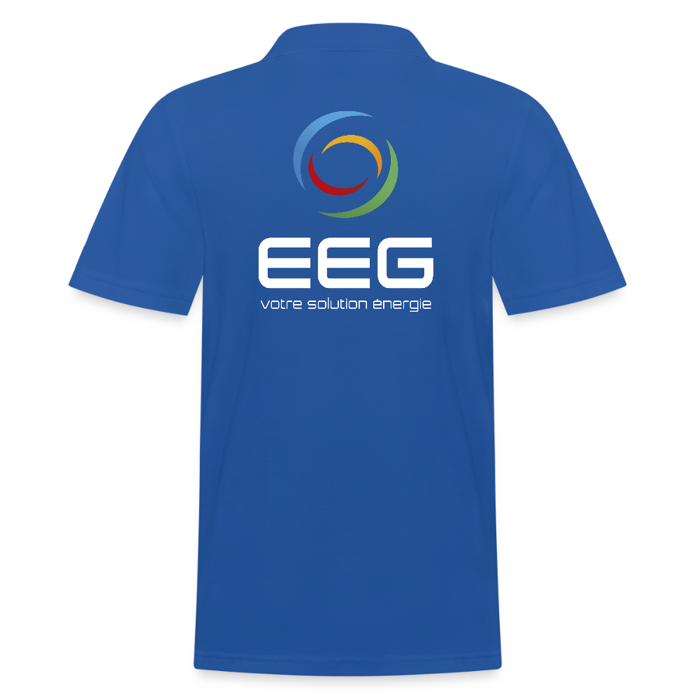 EEG - Polo Homme - Coeur et Dos - bleu royal