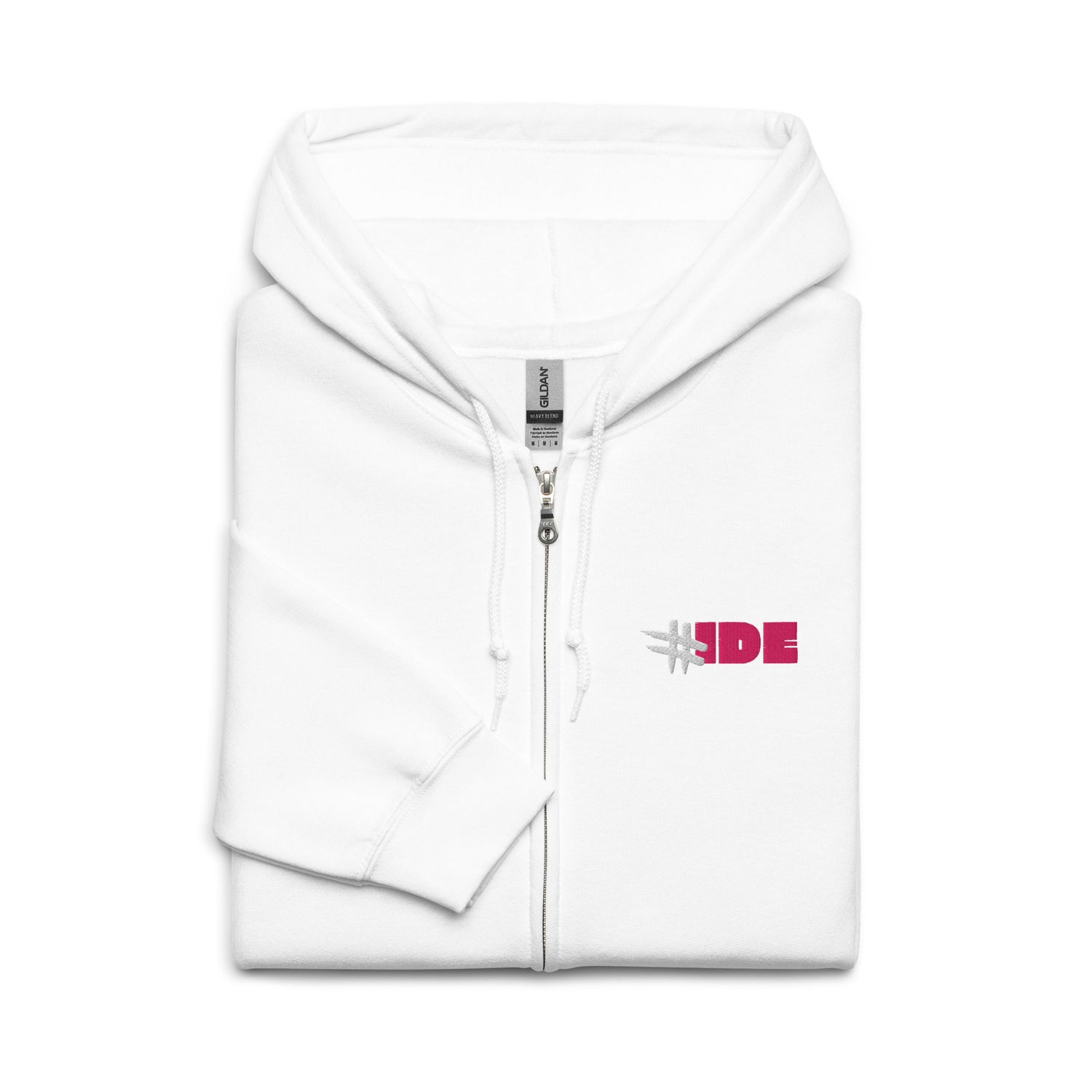 IDE-infirmiere-sweat-capuche-zippe-brode-lolo-le-soignant-blanc-rose