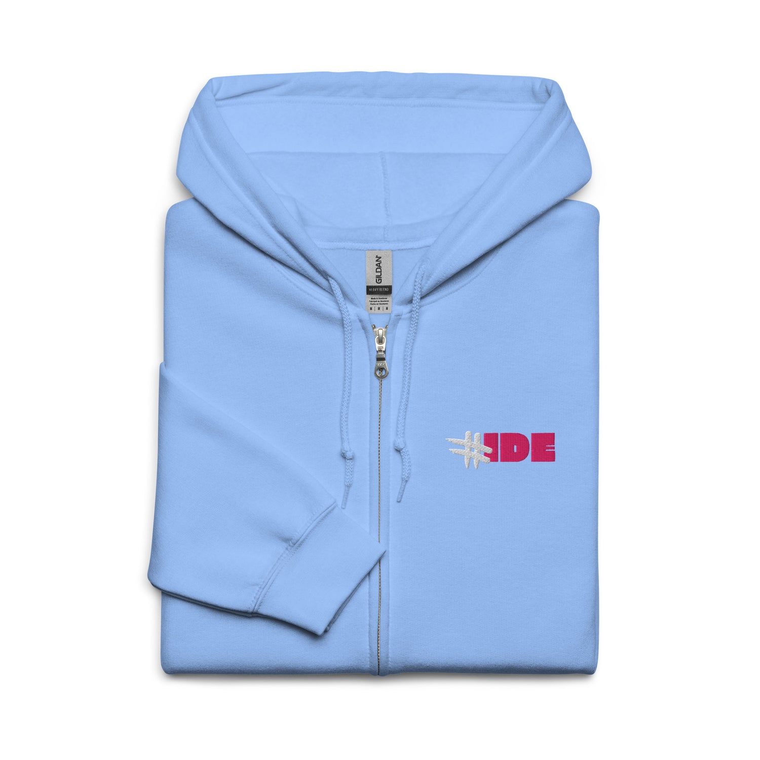 IDE-infirmiere-sweat-capuche-zippe-brode-lolo-le-soignant-bleu-rose-2