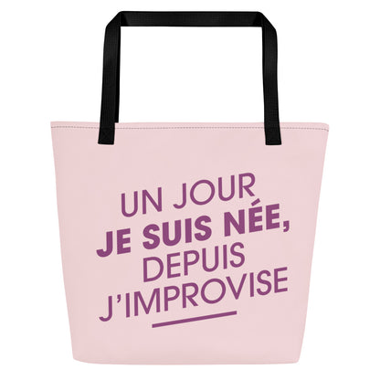 Un jour je suis née - Tote bag large all over