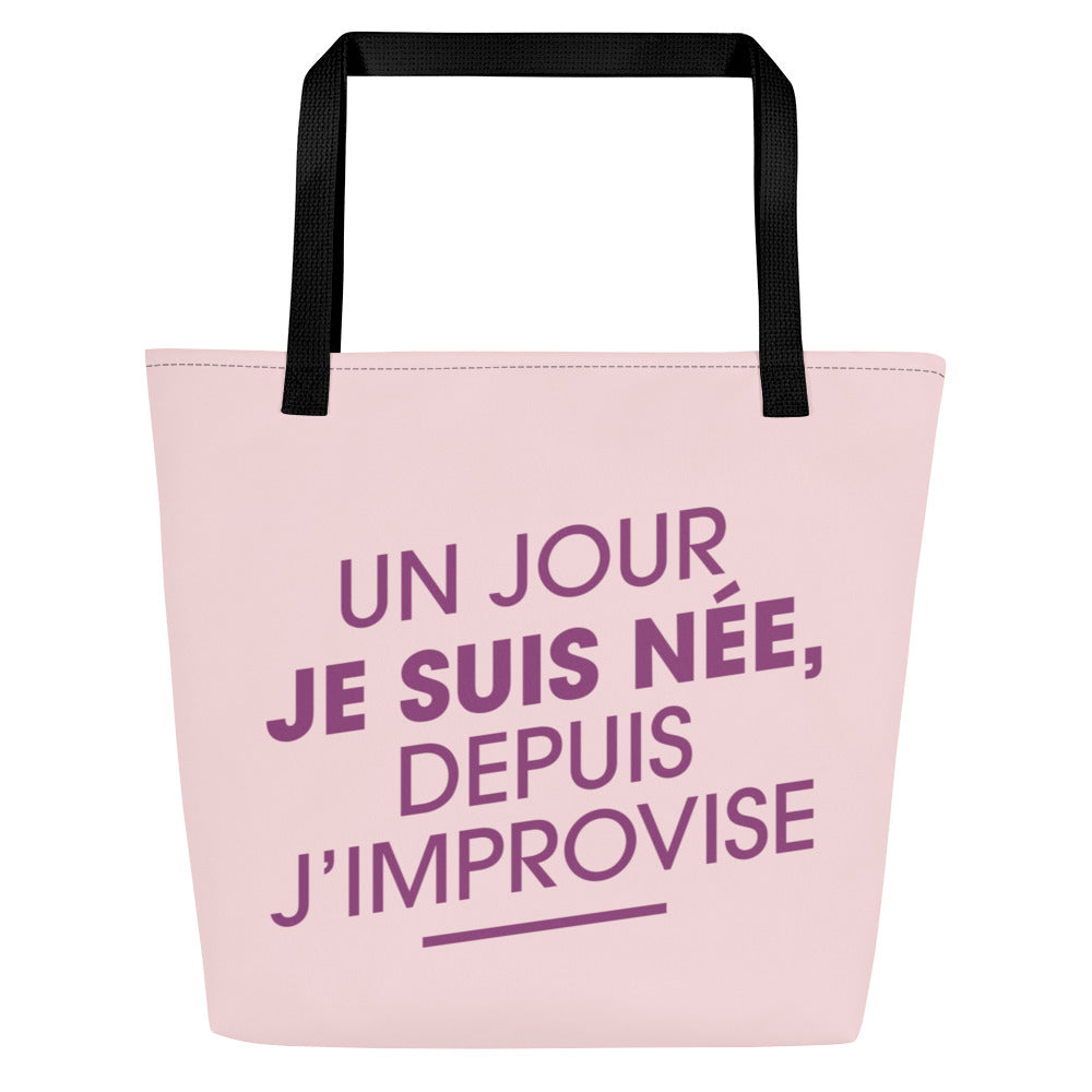 Un jour je suis née - Tote bag large all over