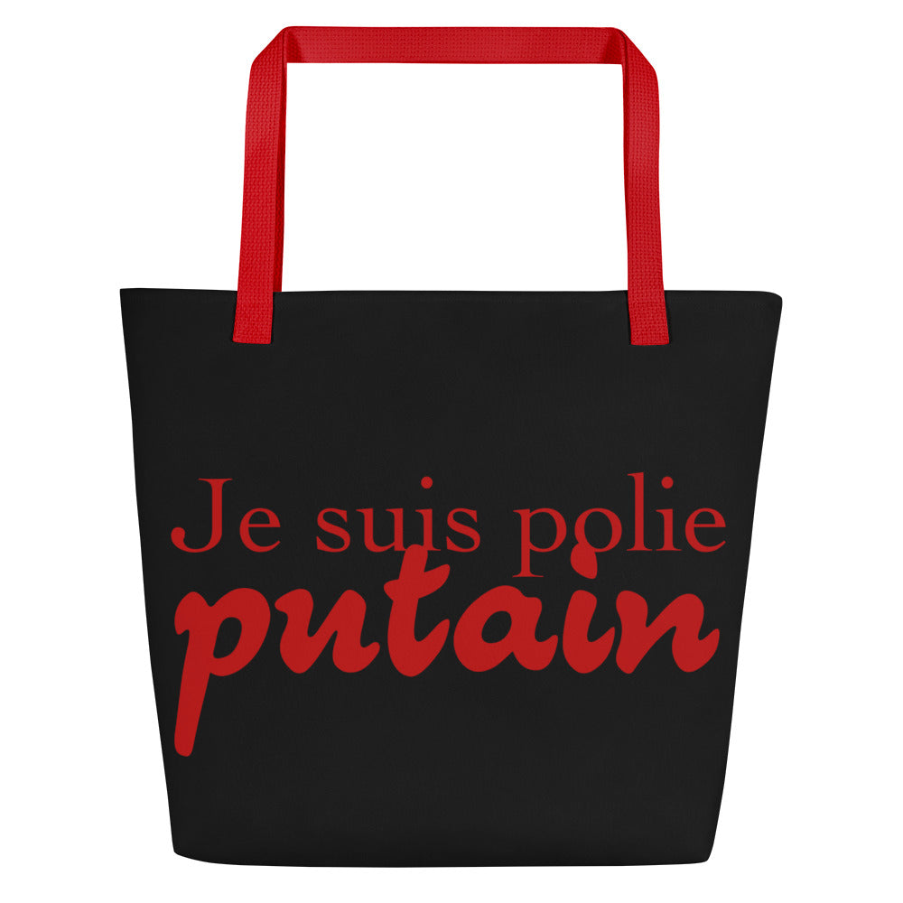 Je suis polie - Tote bag large all over