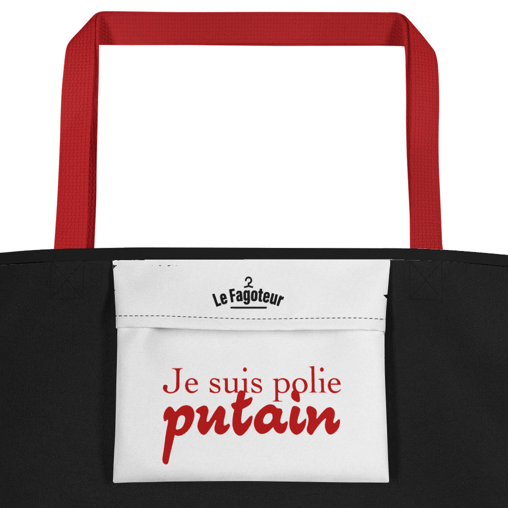 Je suis polie - Tote bag large all over