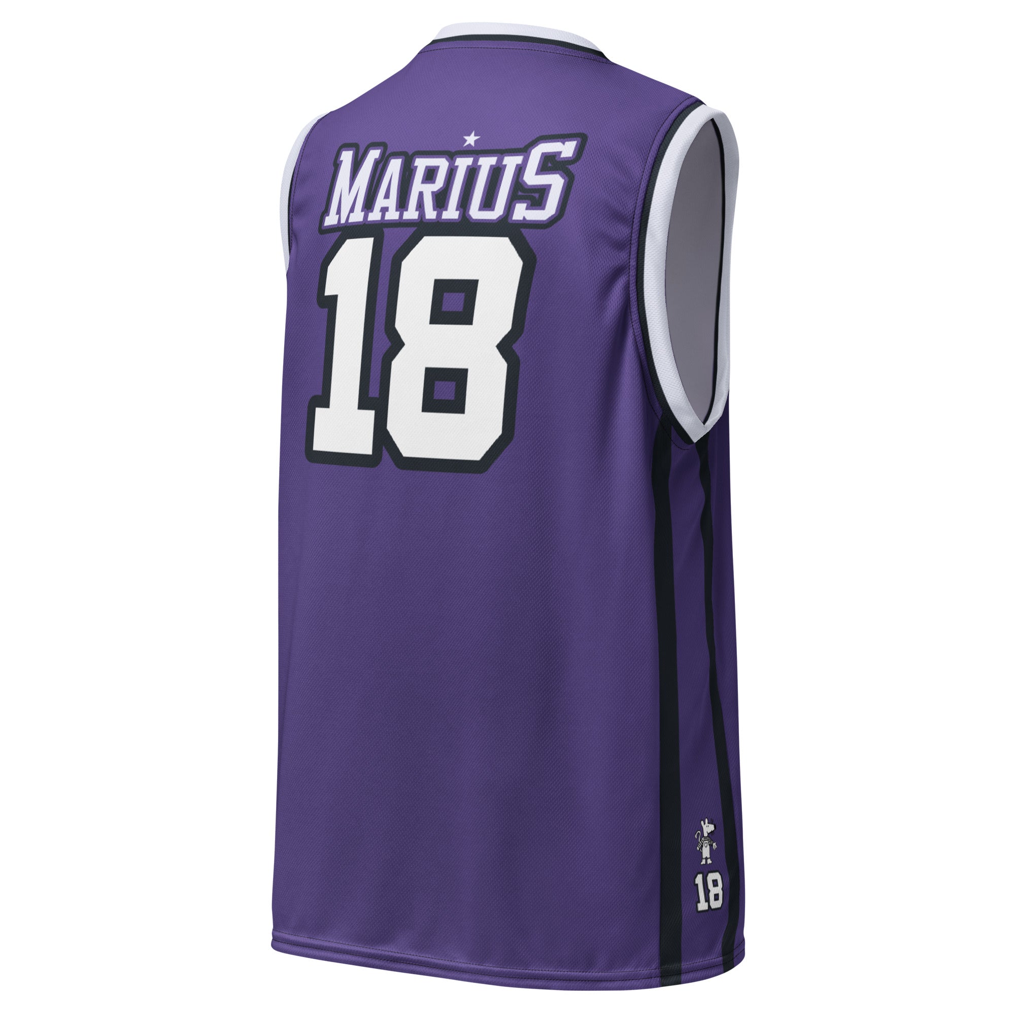 Marius - Maillot de basket recyclé all over