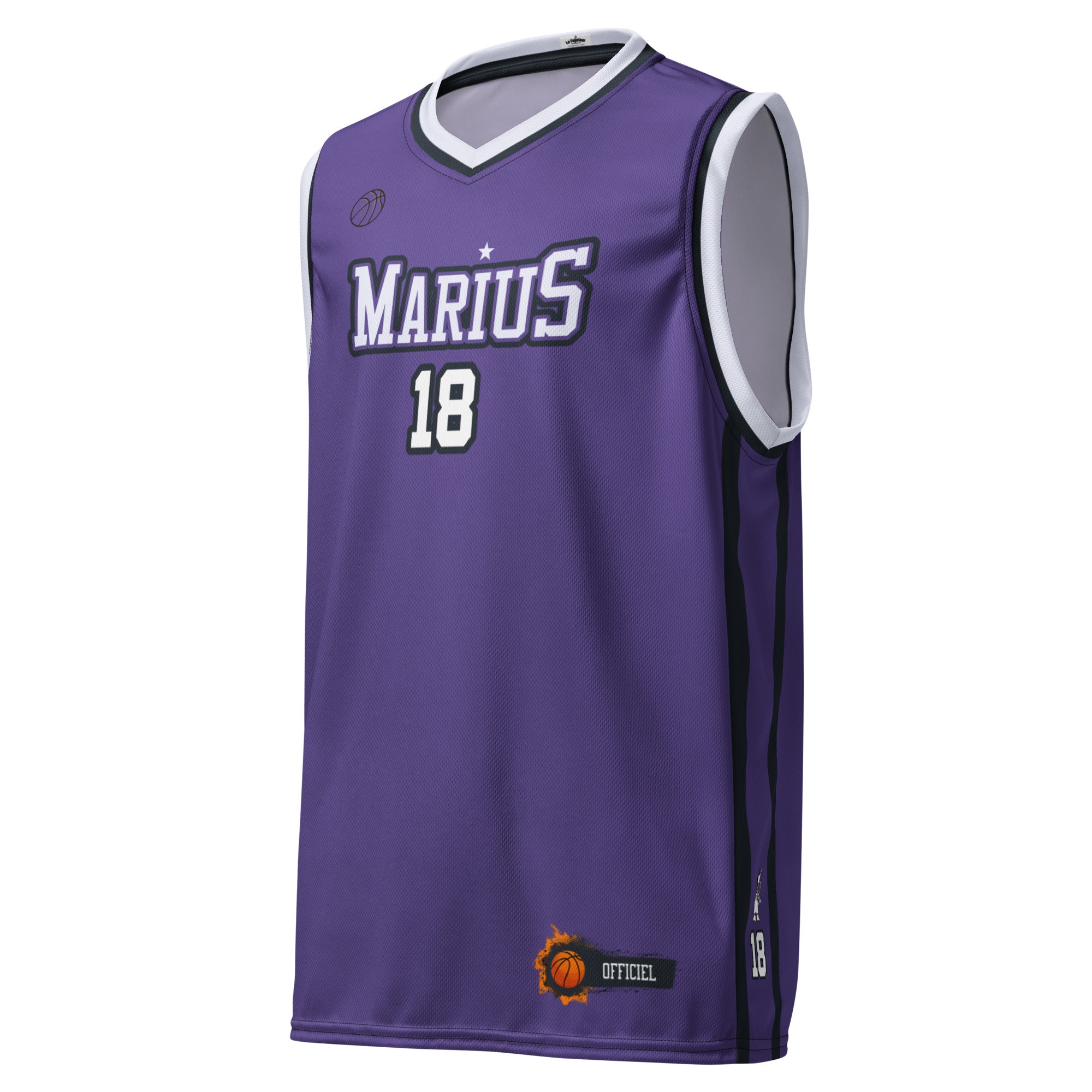 Marius - Maillot de basket recyclé all over