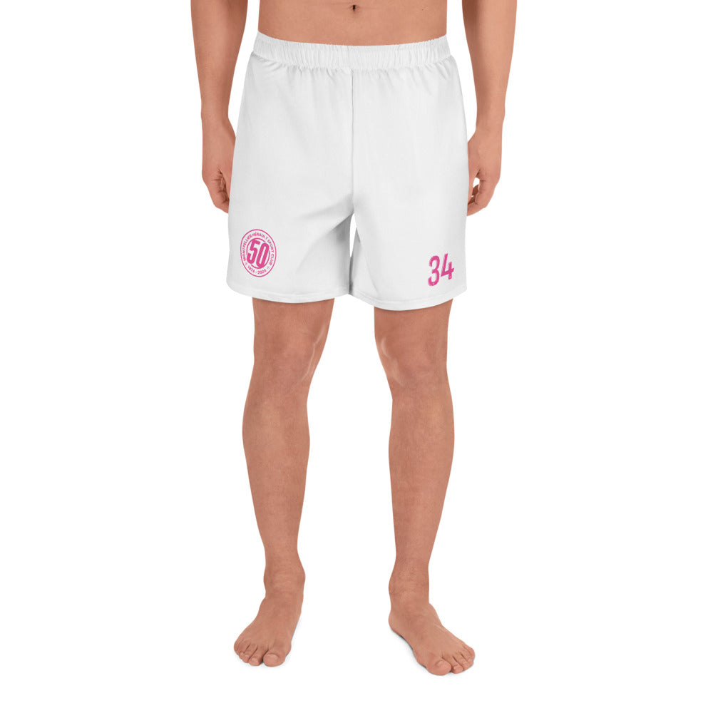 MHSC Octobre Rose - Short athlétique long à impression all over unisexe