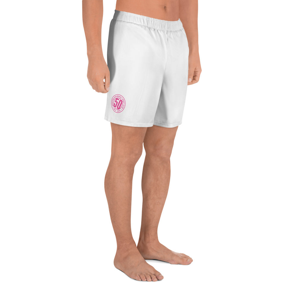 MHSC Octobre Rose - Short athlétique long à impression all over unisexe