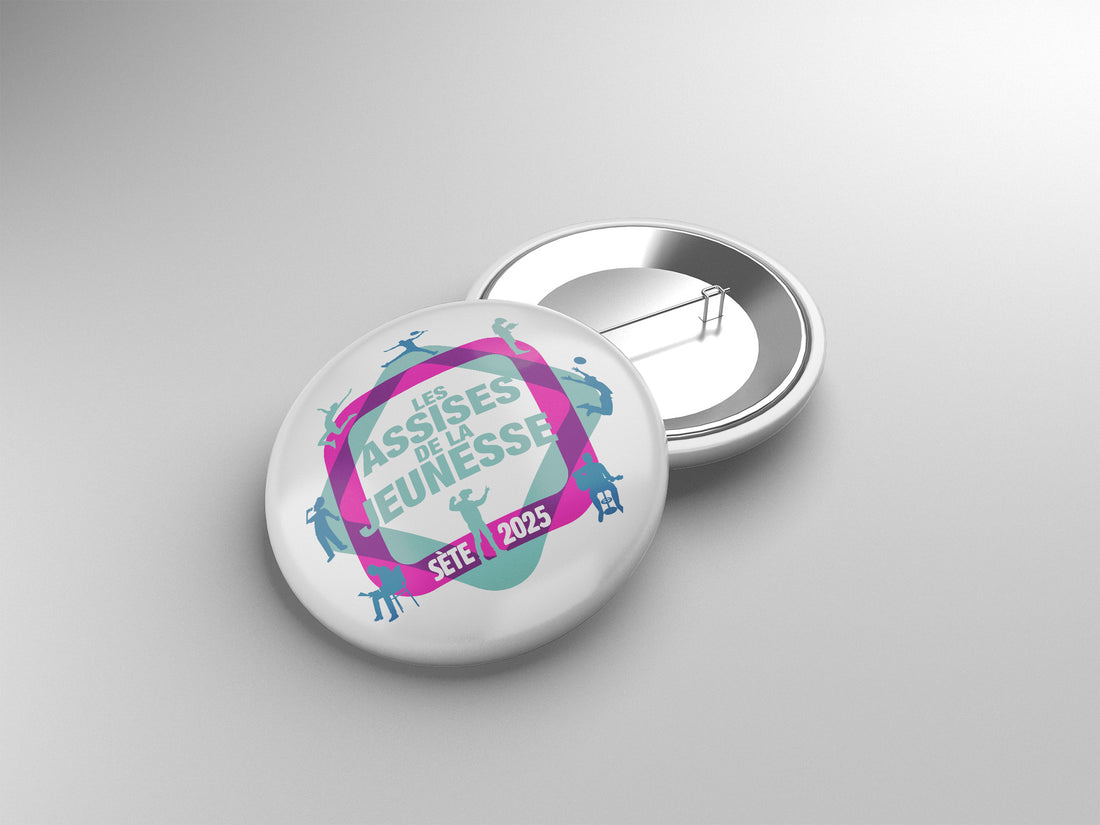 Les Assises de la Jeunesse - Badge à épingles 56 mm