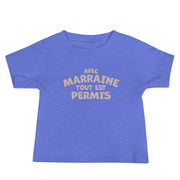 Avec marraine - T-shirt à Manches Courtes en Jersey pour Bébé