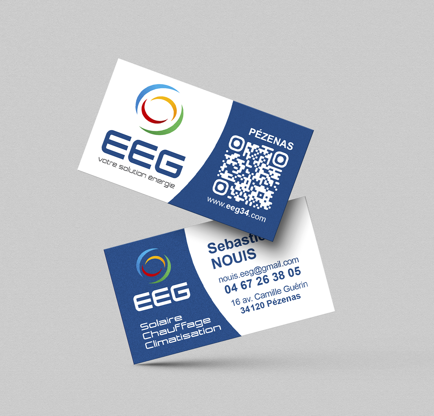 EEG - Carte de visite 85 x 54 - Pelliculage Brillant