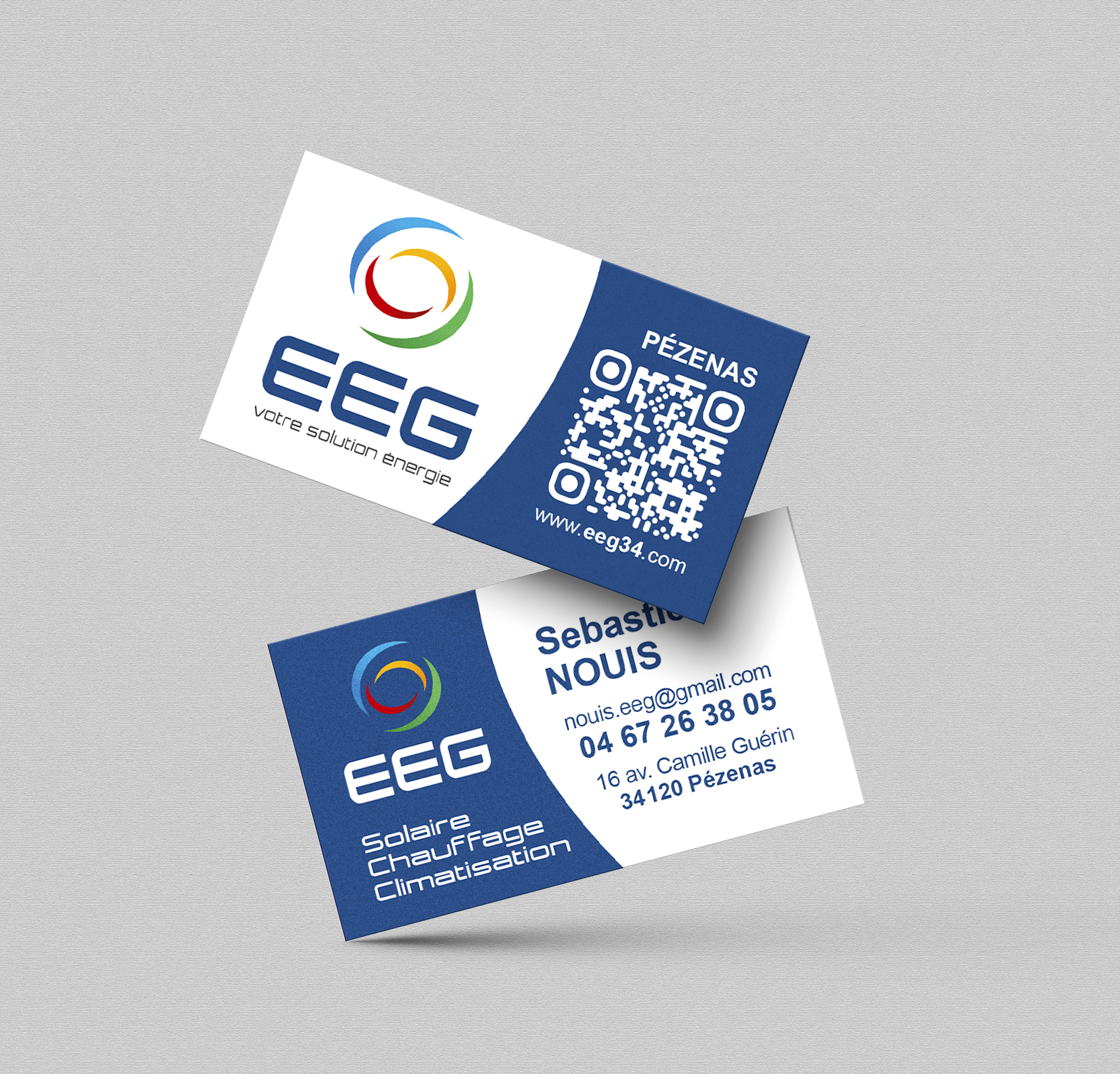 EEG - Carte de visite 85 x 54 - Pelliculage Brillant