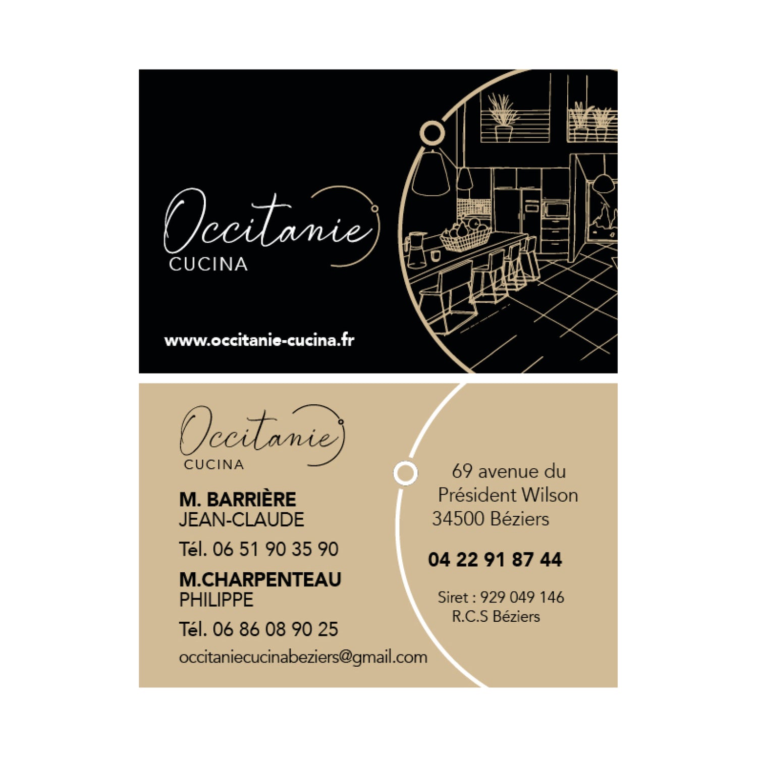 Occitanie Cucina - Carte de visite 85x54mm