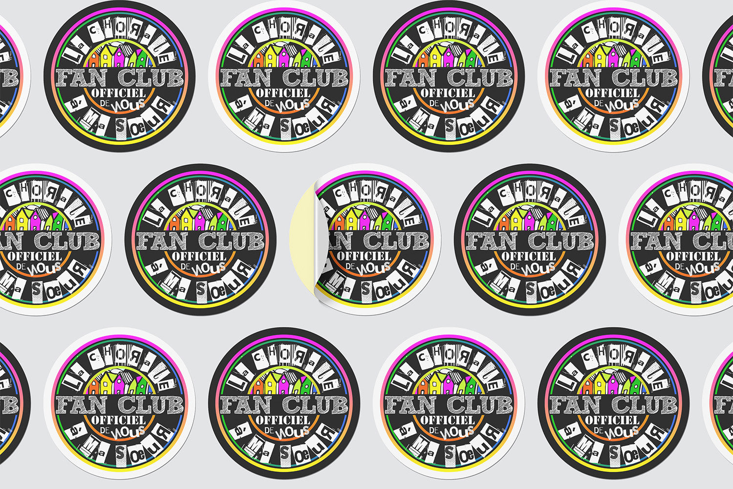 La Chorale à ma soeur - Stickers Rond 10X10cm