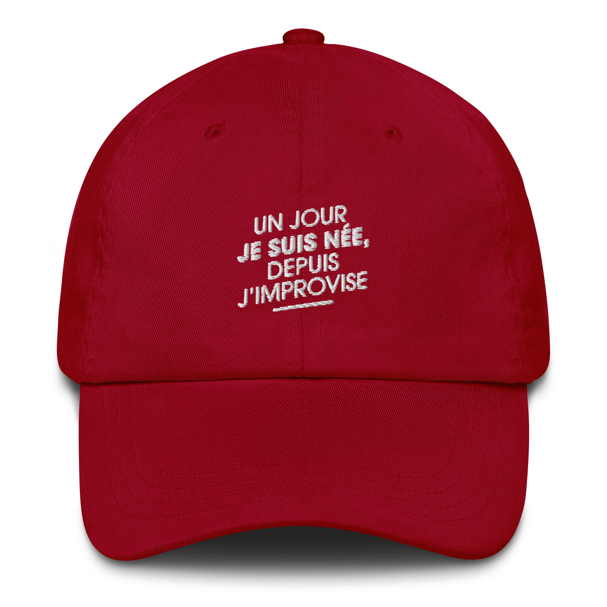 Un jour je suis née - casquette brodée