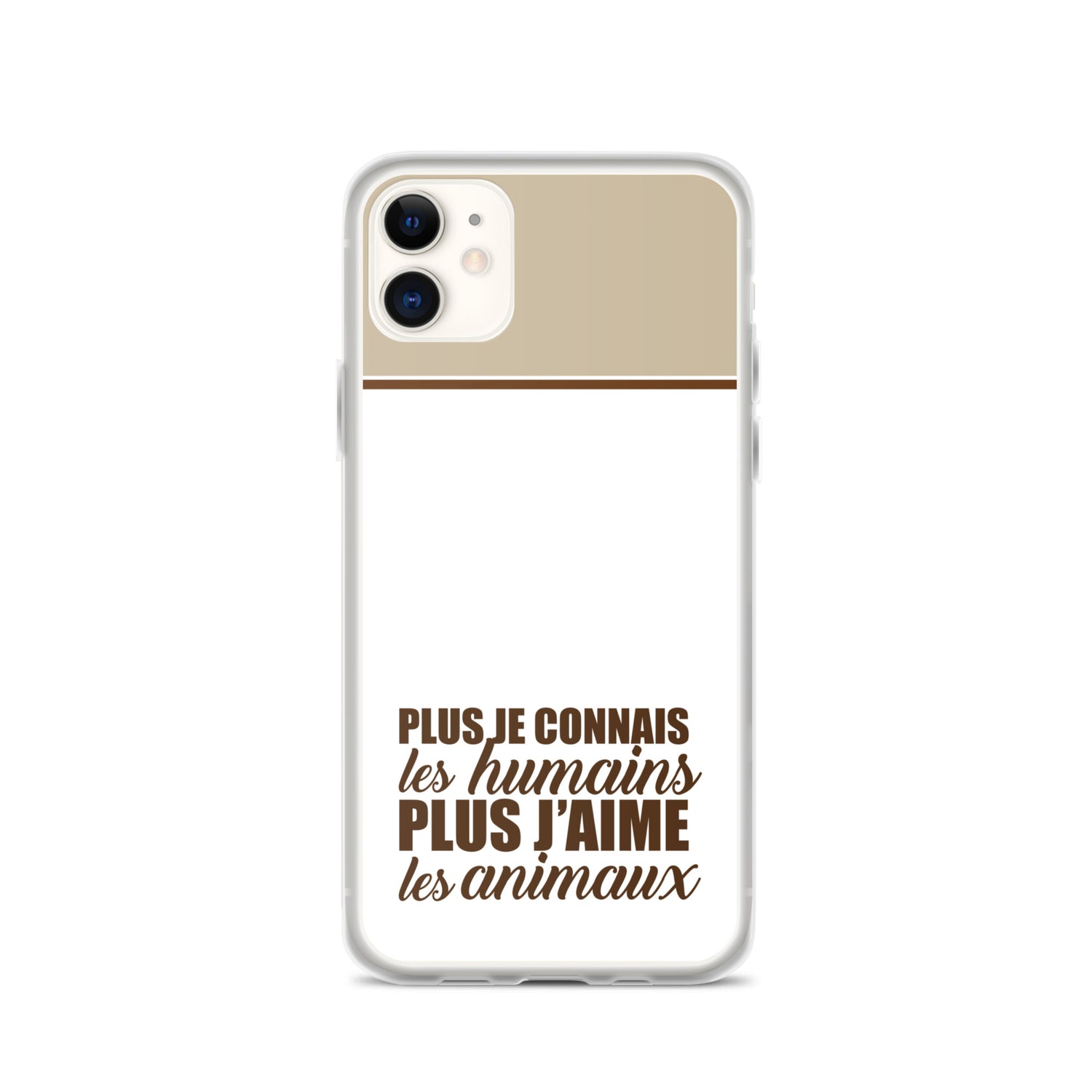 Plus je connais les humains - Marron - Coque pour iPhone®