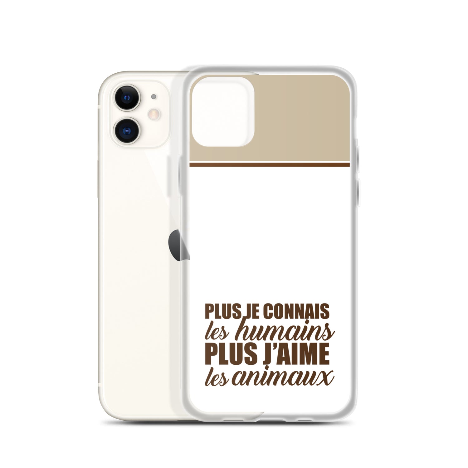 Plus je connais les humains - Marron - Coque pour iPhone®