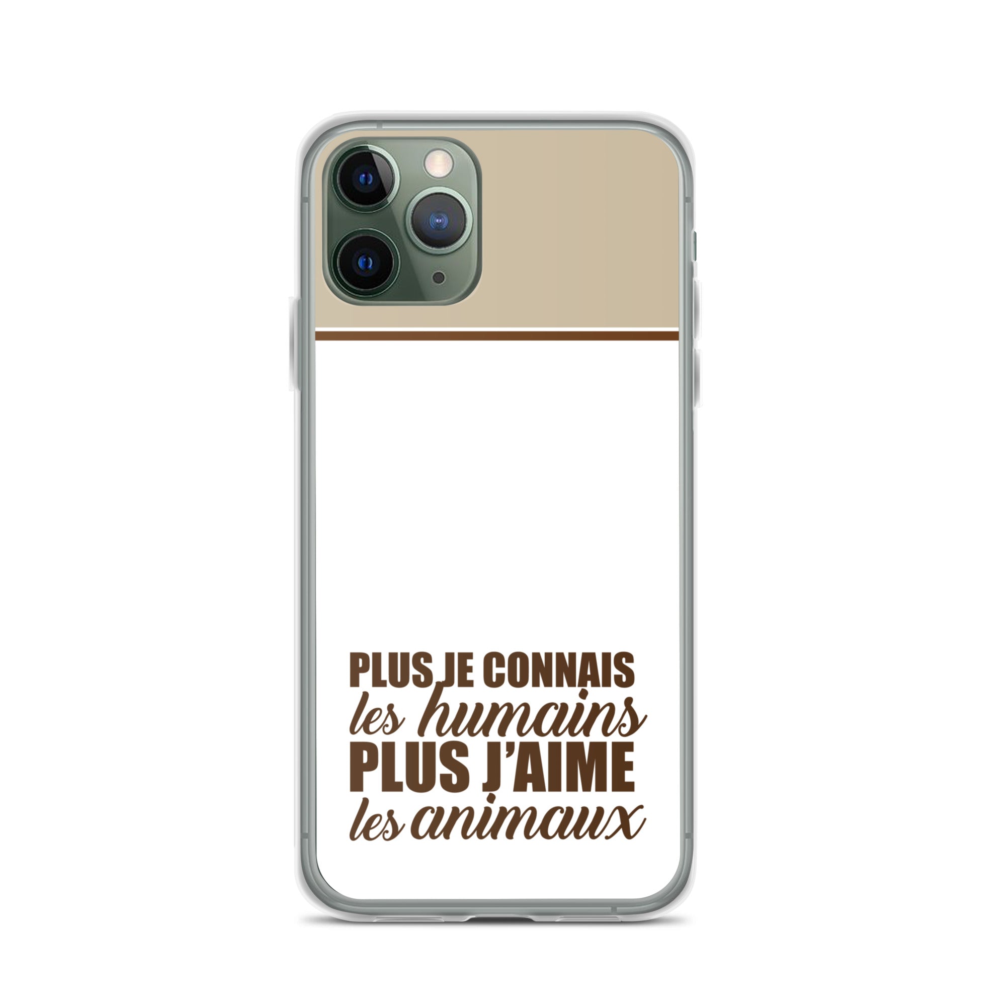 Plus je connais les humains - Marron - Coque pour iPhone®