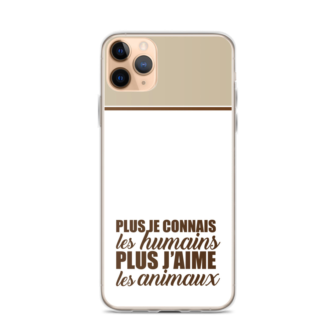 Plus je connais les humains - Marron - Coque pour iPhone®