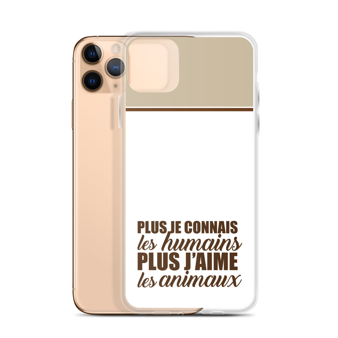 Plus je connais les humains - Marron - Coque pour iPhone®