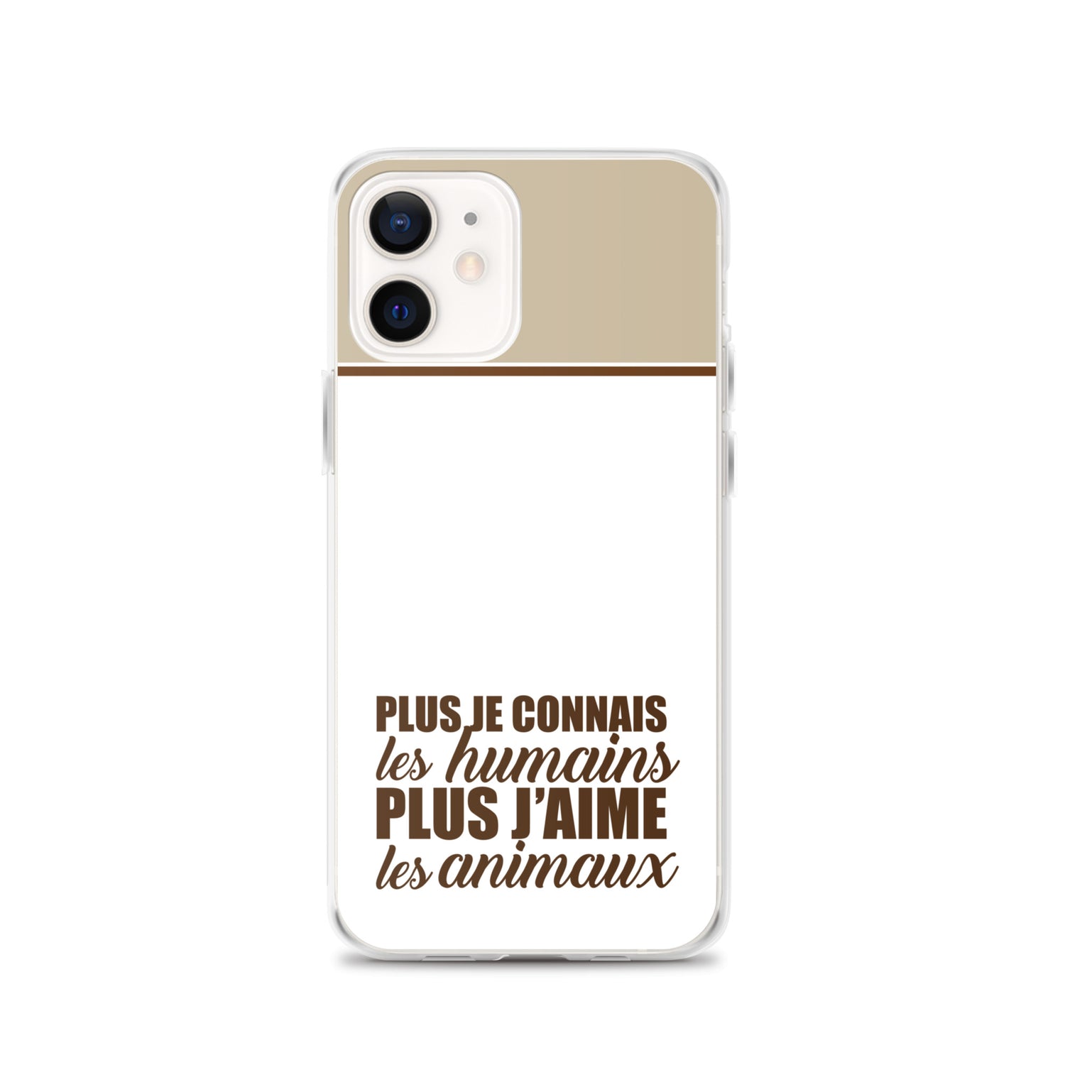 Plus je connais les humains - Marron - Coque pour iPhone®