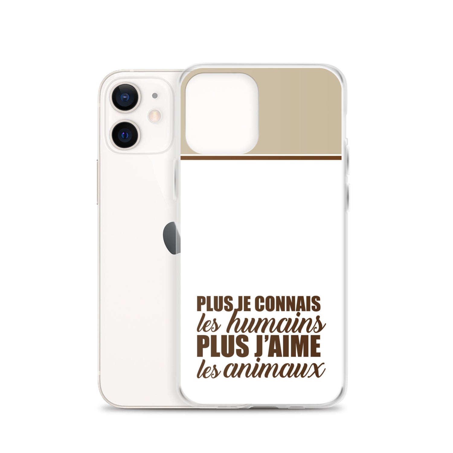 Plus je connais les humains - Marron - Coque pour iPhone®