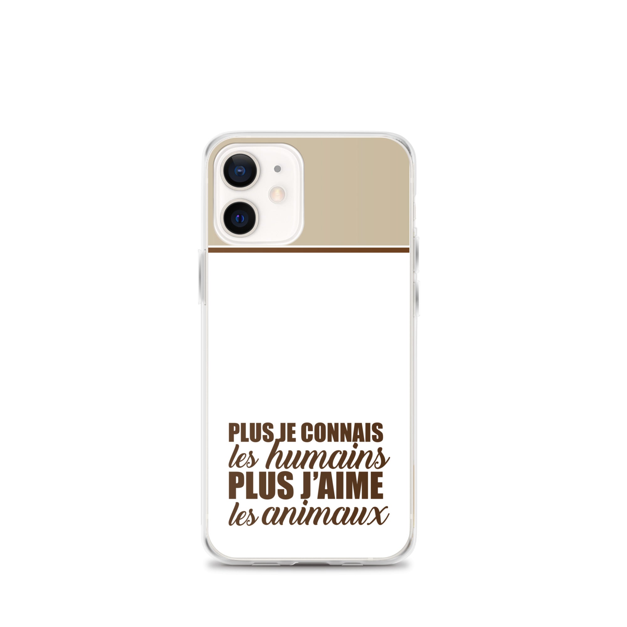 Plus je connais les humains - Marron - Coque pour iPhone®