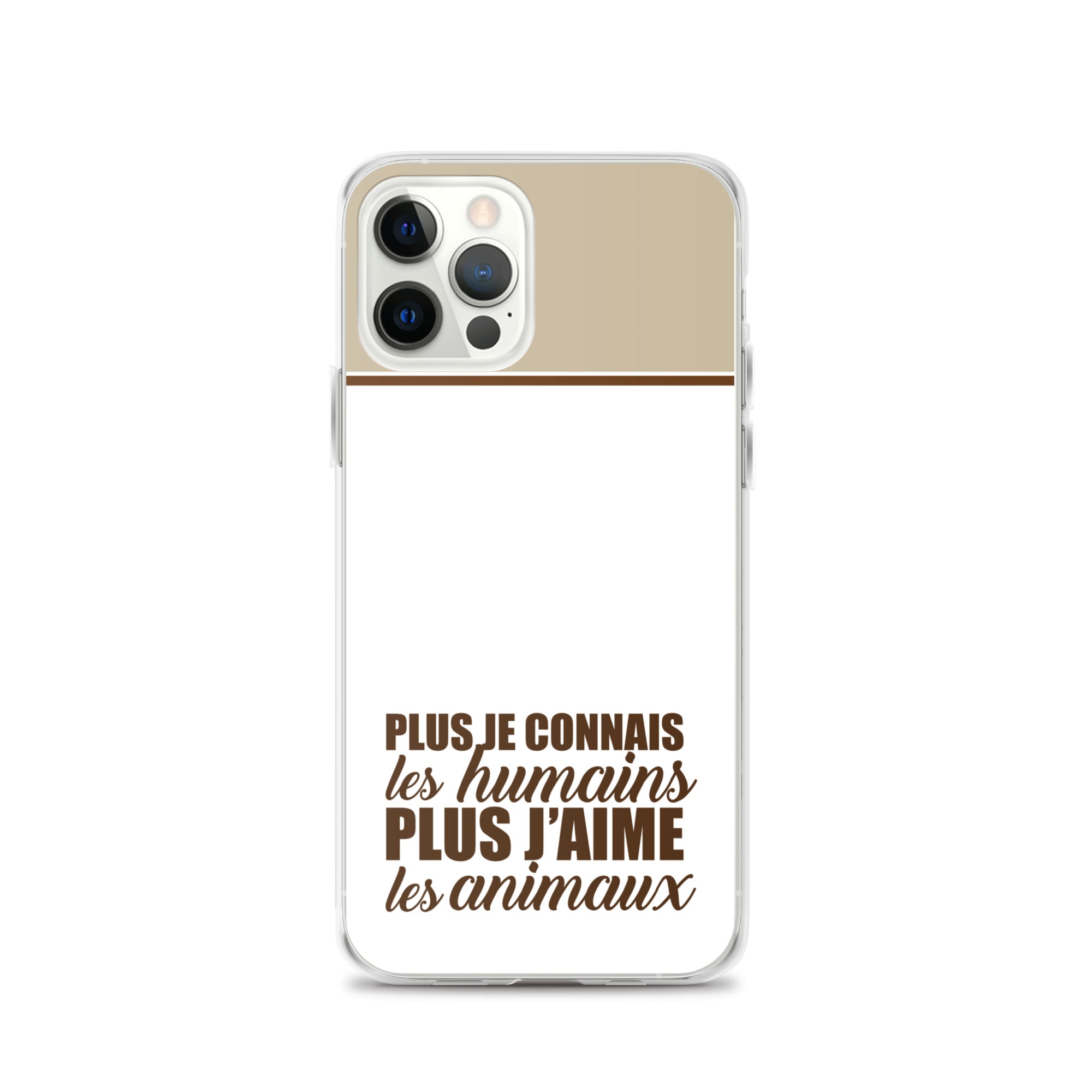 Plus je connais les humains - Marron - Coque pour iPhone®