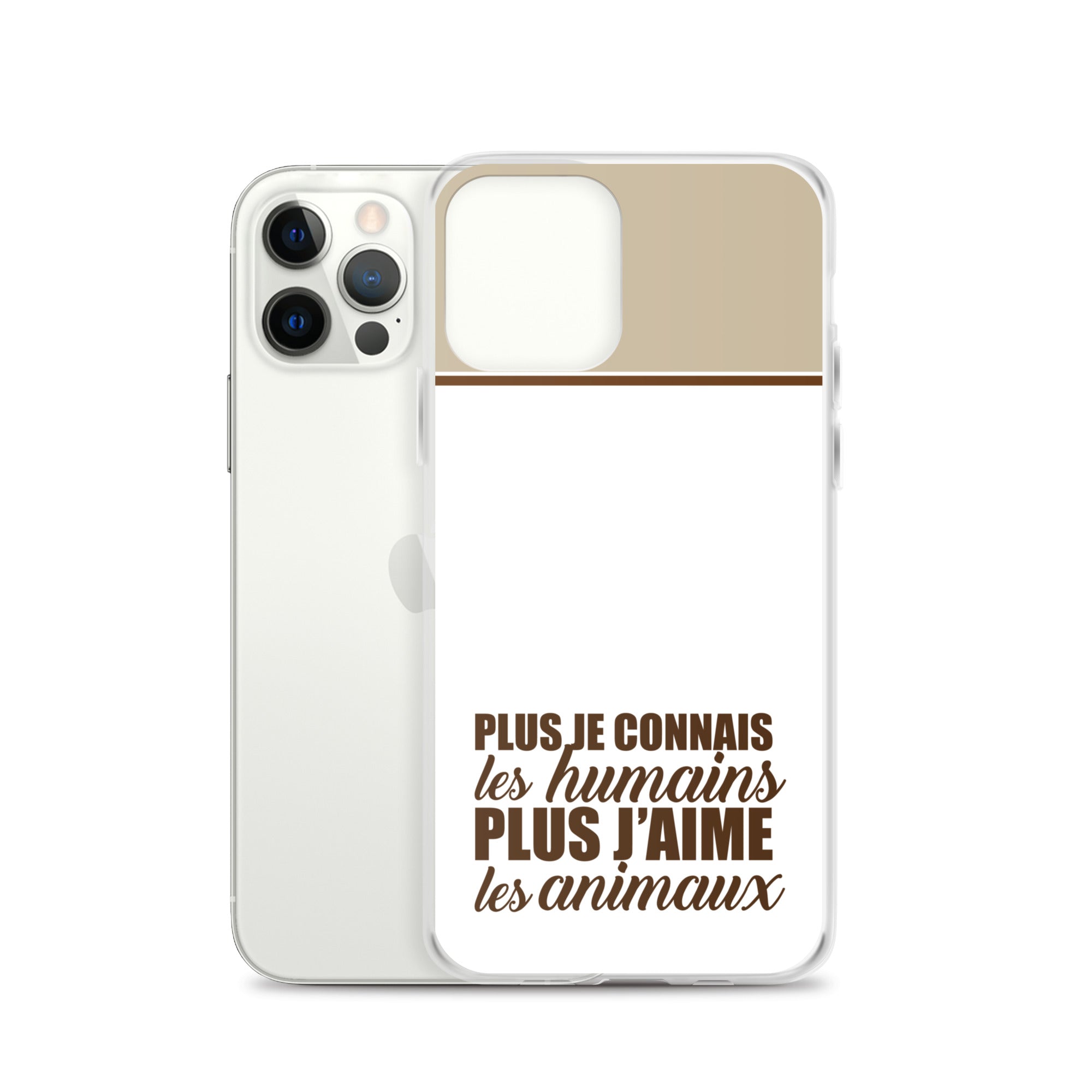 Plus je connais les humains - Marron - Coque pour iPhone®