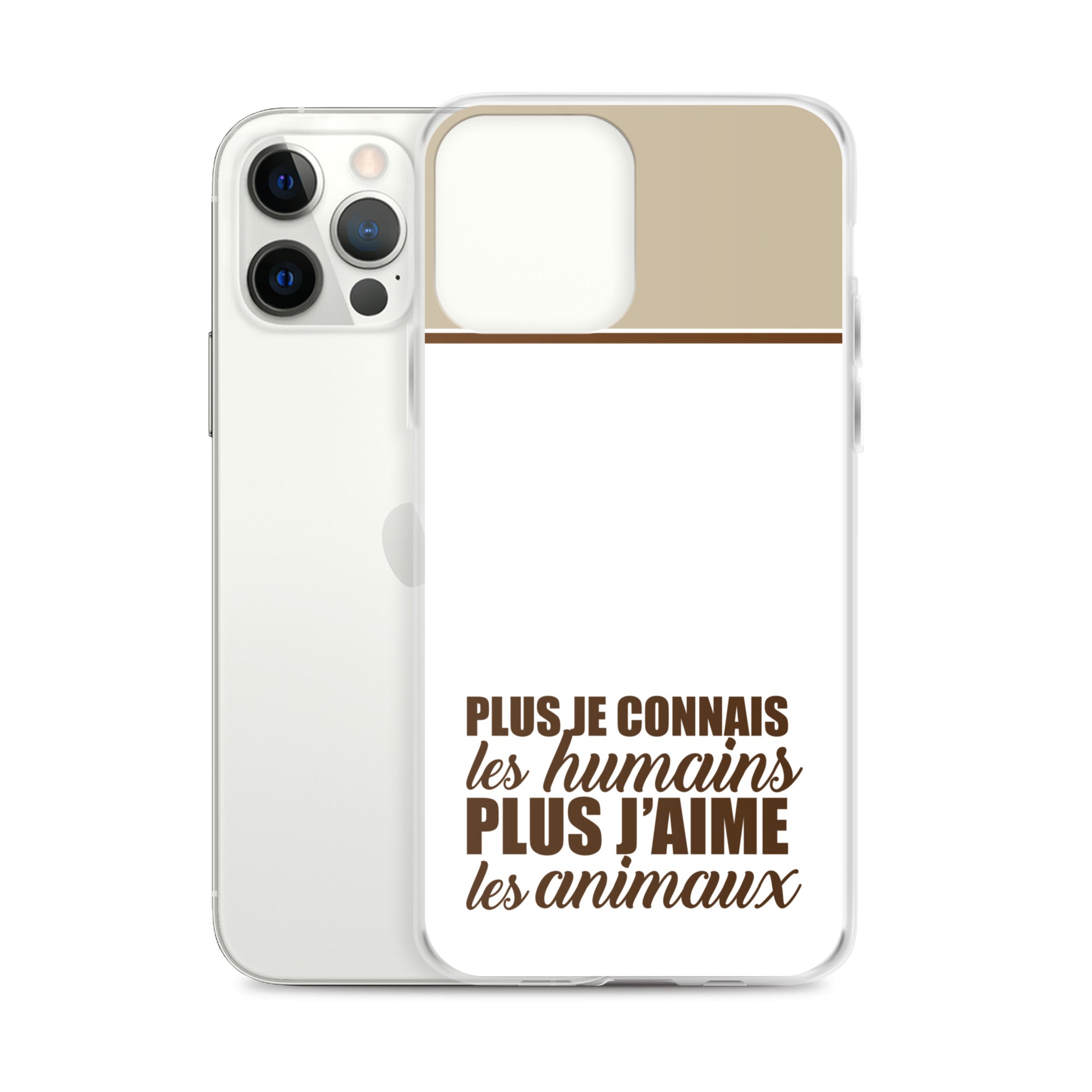 Plus je connais les humains - Marron - Coque pour iPhone®