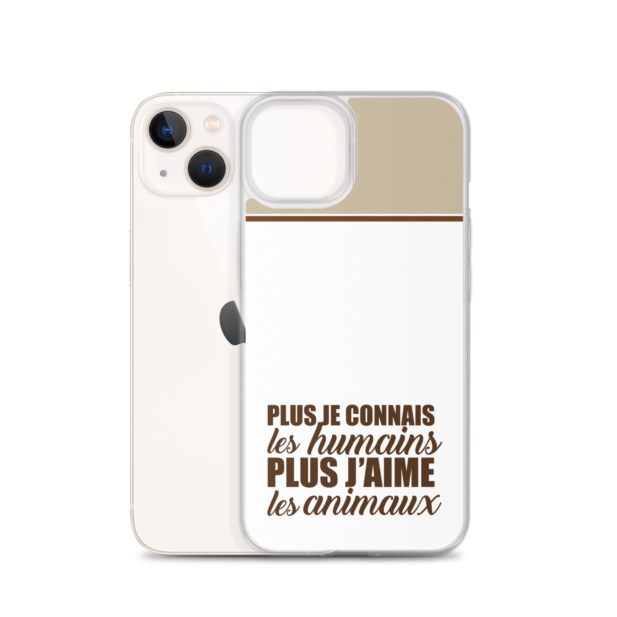 Plus je connais les humains - Marron - Coque pour iPhone®